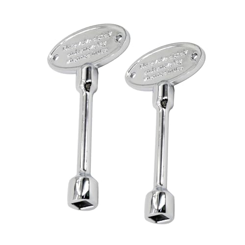 Himaweek 2 Pieces Universal Gas Valve Key Fireplace Key 3 Inches for Gas Fire Pits Polished Brass Replacement Gas Key for Outdoor Gas Fireplace Fits Both 1/2