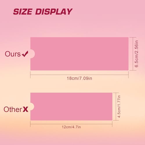 image for Anghie Large Pen Machine Covers, 200pcs Pink Pen Covers 2.56 X 7.11inc