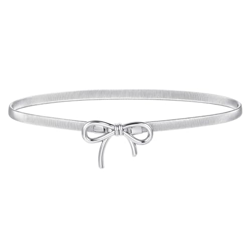 Classicseali Taillengürtel Silber, Gürtel für Kleider Damen, Metall Taille Gürtel, Silber Metall, Verstellbarer Modegürtel zur Damenkleider, Valentinstagsgeschenk für Freundin, Ehefrau oder Mutter