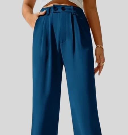 Image of Elendra Women Lycra - Bootcut Trousers Pant Wide Leg