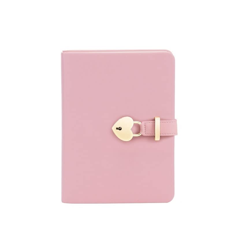 Taccuini, Taccuino segreto a righe Diario foderato con chiusura a(Pink)