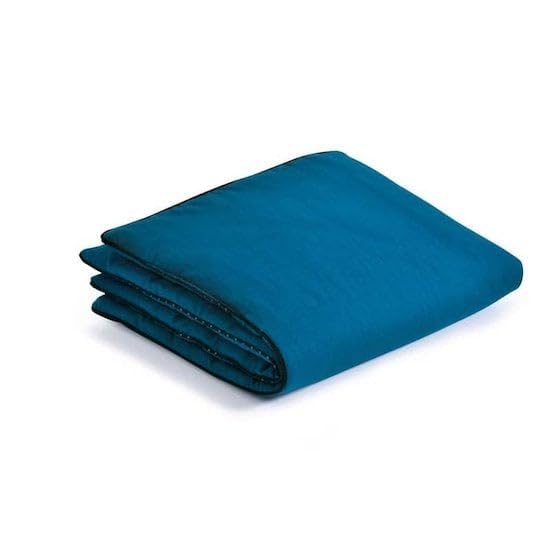 Generico MOULIN ROTY Plaid Bleu les Moustaches Cotone Lino 90x69 cm