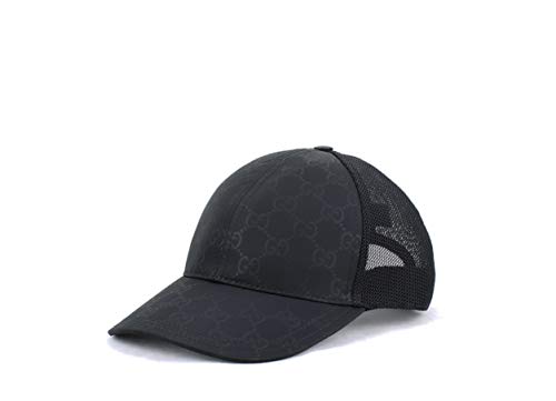 Gucci GG Nylon Coated Baseball Hat, Black (Medium (58 cm / 22.8 in))