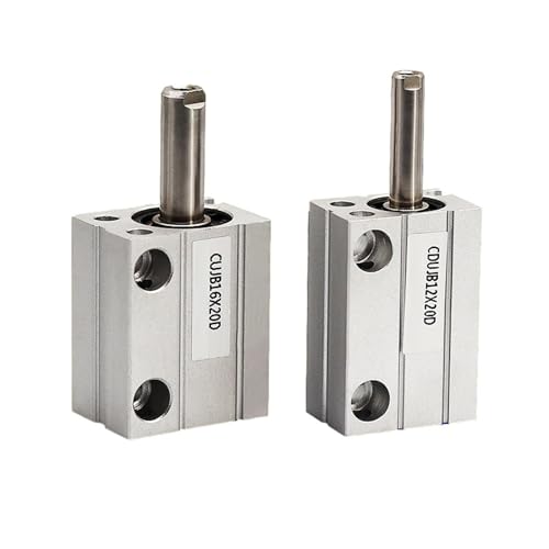 Cilindro cuadrado sin instalación CDUJB10 de aluminio pequeño 4mm 2