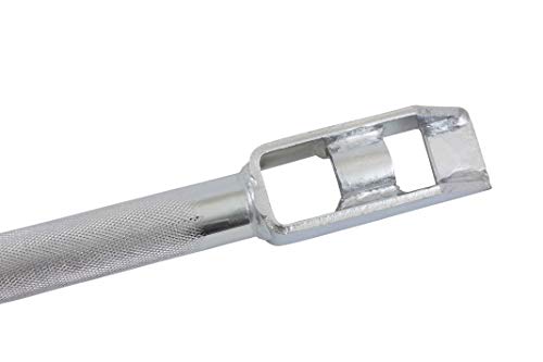 Image of Mytee Products 2 Pack 39.5 inch Combination Winch Bar for Flatbed Trailer - Chrome Carbon-Steel Combo Winch Bar with Non-Slip Handle & Square Head for Chain Lever Binders