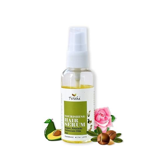 Nourishing Hair Serum - 50 ml | Hair Serum for Dry Frizz | For Hair Smoothening & Shine | Hair Fall, split ends | For flyaway, damaged Hair | No Paraben, Sulphate, Silicones