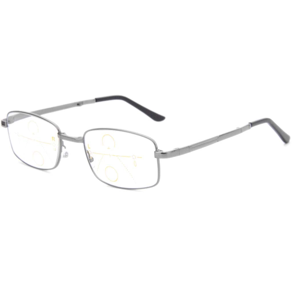 WZX Decoloración lejos y Cerca de Tres usos Gafas de Lectura Plegables para Hombres Anti-radiación antifatiga protección Ocular Viejas Gafas de luz portátiles