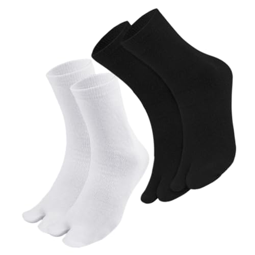 Hohopeti 2 Pares Calcetines de Dedo para Mujer Calcetines con Silicona Antideslizante Cómmodos y Transpirables Uso Práctico para Trabajo y Viaje