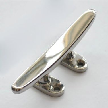 MarineNow Marine Flat Top Low Silhouette Trimline Cleat 316 Stainless Steel (4