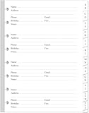 A5 TUL Discbound Address Book Refills - 8-Disc A-Z Telephone Address Notebook Refill Paper with Alphabetical Tabs, 120gsm White Paper, 5.8' x 8.3'