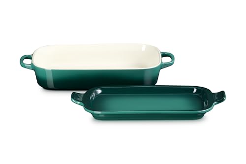Image of Le Creuset Stoneware Rectangular Dish with Platter Lid, 3 qt., Artichaut