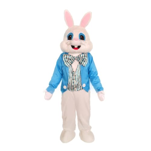 Costume de lapin de Pâques joli design peluche avec tête mascotte amovible