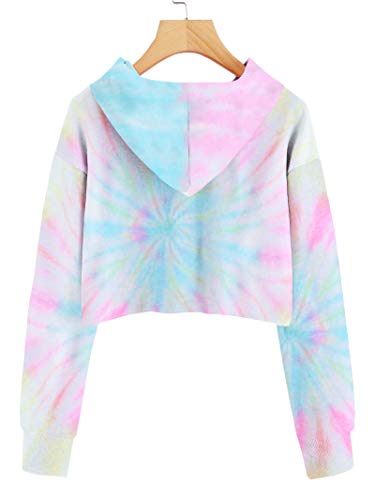 Image of Imily Bela Kid Crop Tops Girls Hoodies Plaid Long Sleeve Fashion Sweatshirt