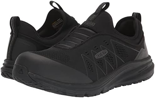 KEEN Utility Men's Vista Energy Shift Low Height Composite Toe ESD Slip On Industrial Work Shoes, Black/Black, 9.5 | Image 6