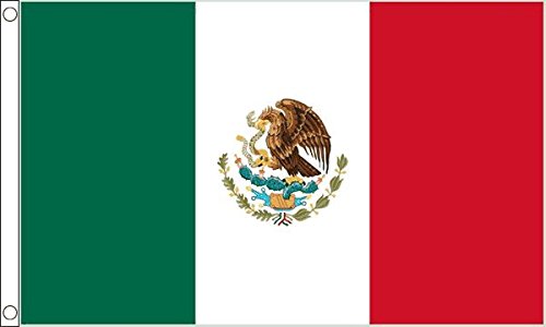 Flagtex Mexico Bandera, Unisex Adulto, Multicolor, Large