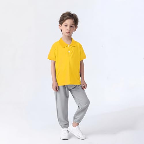 Image of Boy Polo Shirt Pique School Uniform Shirt for Kid Golf Top Youth Boy 5-14Y