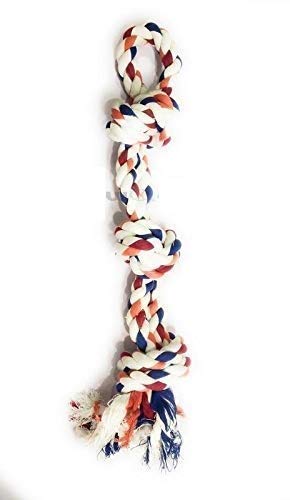 Madhabi Knotted Cotton Chew Dog Toy for Dogs & Puppies – Durable Teeth Cleaning, Training & Interactive Play Toy