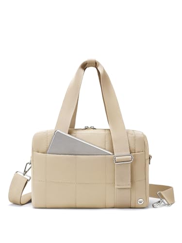 Image of WESTBRONCO Small Puffer Crossbody Bags for Women, Mini Puffy Quilted Gym Bag Lightweight Tote Bag with Zipper Compartments