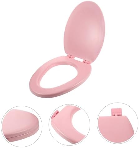Luxshiny Padded Soft Foam Toilet Seat Cover 16.93x13.98x1.57in Elongated V-shaped Thick Pad with High Resilience and Warmth for Hotel Bathroom Replacement Fixtures — view 7