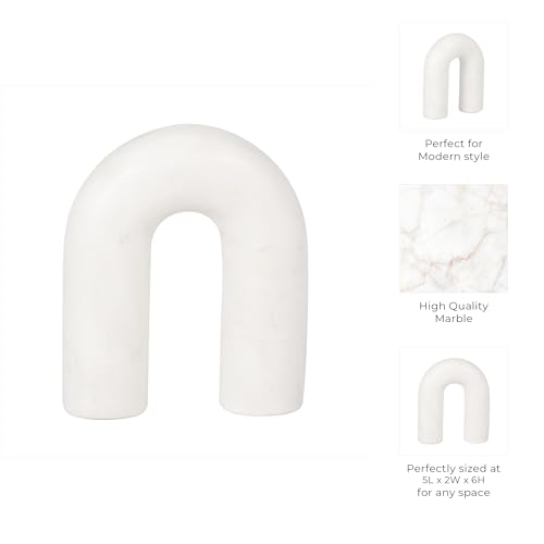 Objeto Decorativo Arco de Mármol Blanco 5 x 6 in miniatura 5