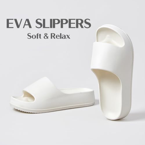 Rojeam Women Sliders Non-Slip Quick Dry Shower Slippers House Sandals for Indoor & Outdoor Bathroom Garden Pool2