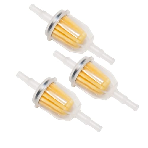 DSkoiph 3 Pack AM116304 25 050 22-S Gas Inline Fuel Filter Fit for John Deere Kohler 120-436 71-5960 120-436 GY20709 For 38666 149-2206-01 21541500 98021 1/4 Inch x 5/16 Inch Fuel Line