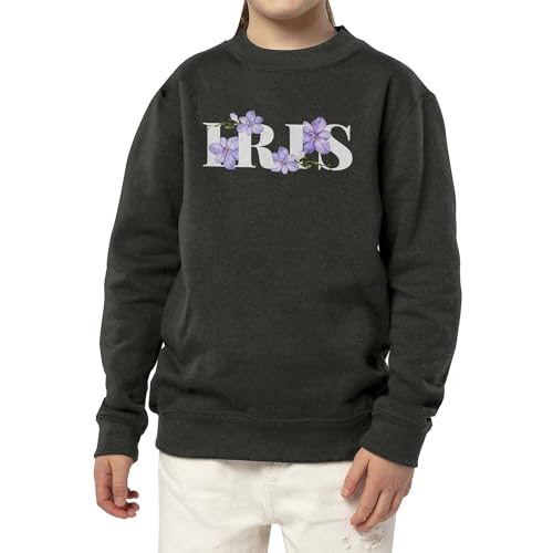 Sweat enfant iris fleurs style minimaliste et chic pour le jardin