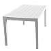 Produktbild Multistore 2002 Gartentisch Sumatra, Holzoptik, Kunststoff, Weiß, 138x78cm - Bistrotisch Beistelltisch Partytisch Balkontisch Campingtisch Mehrzwecktisch Balkonmöbel