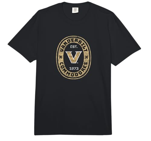 Vanderbilt University Commodores Retro Crest Seal Comfort Colors Adult Heavyweight T-Shirt