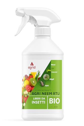 AGRI NEEM RTU 500 ml – Olio di Neem Professionale Pronto all’Uso – Contro Afidi, Cocciniglie, Moscerini e Parassiti – Protezione Naturale e BIO per Piante Forti e Rigogliose