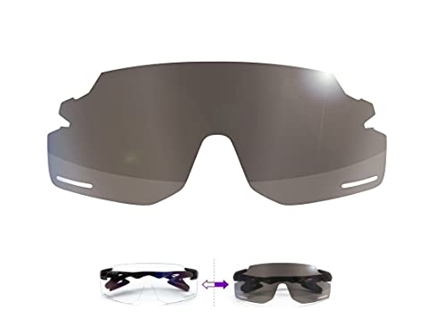 「国内正規商品」 AirFlay/エアフライ 鼻パッドのないスポーツサングラス 品番 AF-301 BK専用交換レンズ レンズカラー GREY MIRROR/グレー ミラー 調光レンズ 可視光線透過率 20%〜80%に変化 品番 AF-301-33BK (