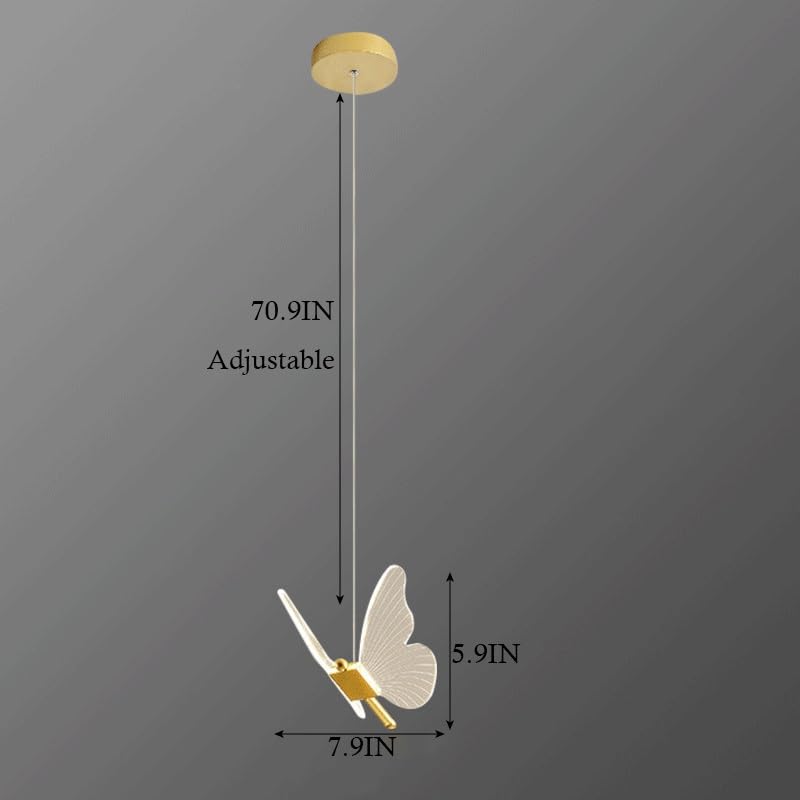 Lampe suspendue LED 7,9" en acrylique avec fil réglable