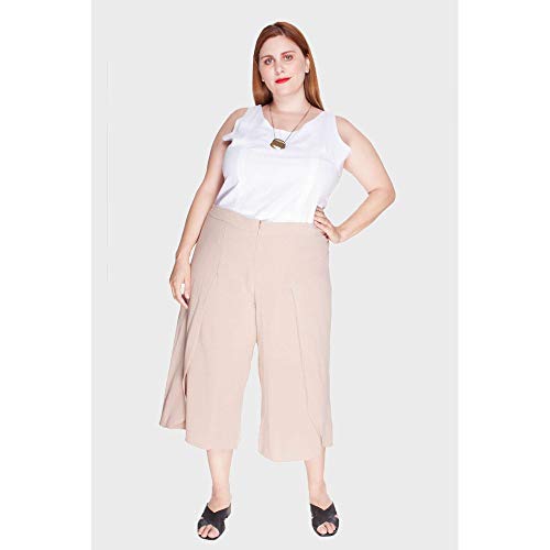 Calça Envelope Mississipi Plus Size Bege-48/50