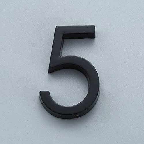 NúMeros Placa Casa Autoadhesivos 3D 0-9 6cm Negro ABS Galvanizado NúMero 3M Pegatinas para Puerta Apartamento Placas SeñAles DireccióN Digital BuzóN Calle Hotel Interior Exterior (5)