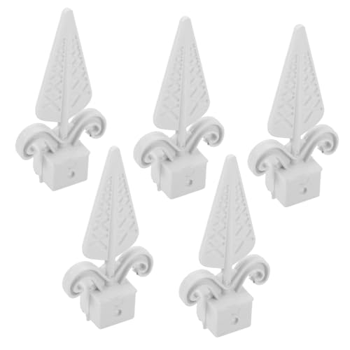 Hoement Paquete de 10 Remates para Vallas de Exterior de Plástico con Forma Puntiaguda Fáciles de Instalar a Prueba de Óxido Decorativos para Jardín Accesorios para Vallas de Punta de Lanza