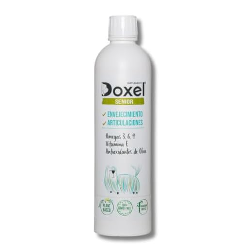 Doxel Senior-500ml Aceite para Perros Mayores| Suplemento| Antiinflamatorio| Antienvejecimiento Articulaciones sanas| Sistema inmunitario| Ácidos grasos Omega 3 6 9| Vitamina E
