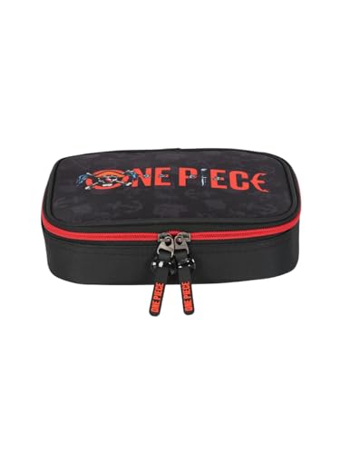 Estojo escolar masculino juvenil one piece Luxcel (VERMELHA)