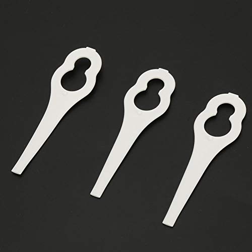 FTVOGUE 50pcs Grass Trimmer Plastic Replacement Blades Lawn Mower Parts for Bosch ALM 28 30 (White)