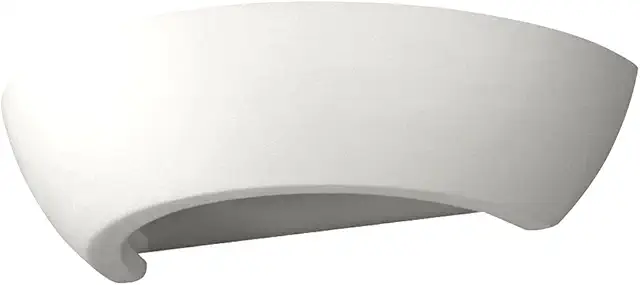 Applique Murale OSKAR en Céramique - Lampe LED Géométrique Minimaliste Gris 36x15x7.5 cm