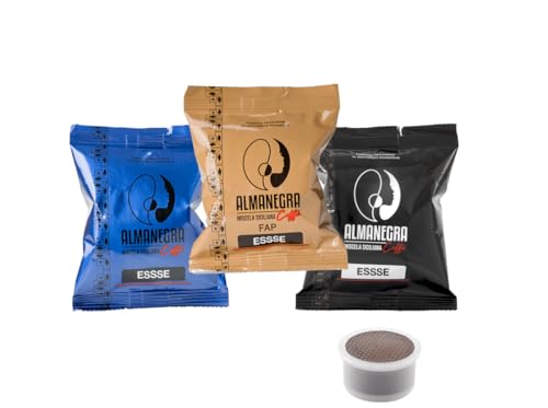 Kit da 20 Capsule di Caffe Compatibili Esse Essecaffe Essse Cialde Almanegra Caffè Miscela Robusta Arabica