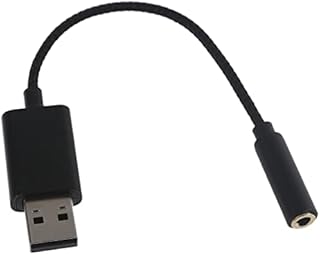 USB Sound Card USB to 3 5mm Jack with 2 in 1 Microphone Headset Port Audio Jack Adapter Mutual Converter USB to 3 5mm Jack Audio Adapter for Headset with Supported Microphone