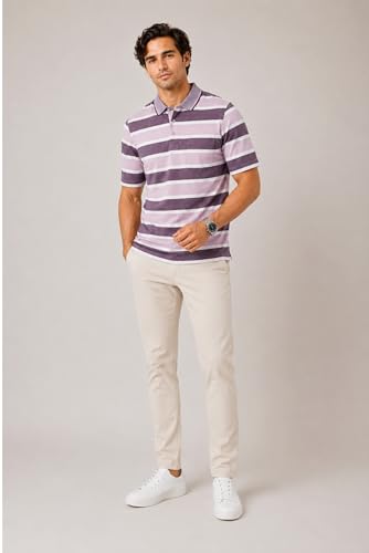 Image of SANE ORIGINALS Half Sleeve Polo T-Shirt for Men with Pocket || Stripe Collar and Pocket T-Shirt for Men Half Sleeves