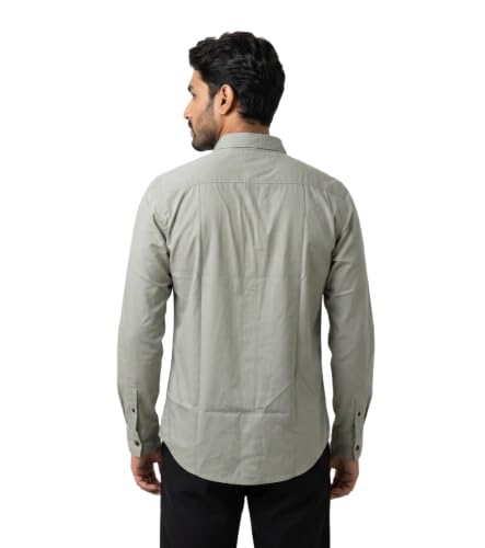 Image of Amazon Brand - INKAST Men Solid Cotton Shirt | Casual Wear | Basic Essential Plain Everyday & Office Wear | Full Sleeve | Regular Fit