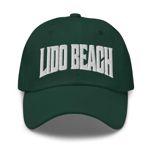 Lido Beach Baseball Cap Lido Beach Dad Hat New York NY Hat Embroidered Souvenir Spruce