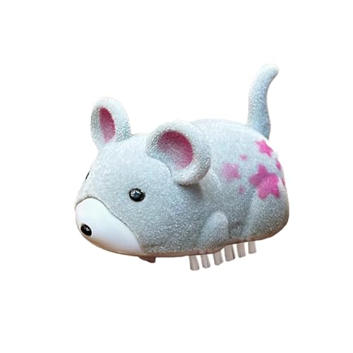 猫用 電動おもちゃ ネズミ型 ぐるぐる走る自動回転 玩具 自動方向転換 室内運動 ストレス解消 小型犬にも対応 電池付き 猫じゃらし 猫 ねずみ ねこ (グレー)