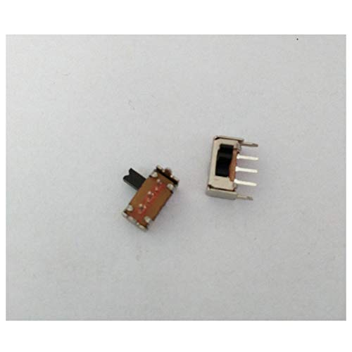 100 Uds AC 250V 3A 2 posiciones 3 pines SPDT Mini PCB montaje interruptor deslizante de ángulo recto Accesorios interruptores industriales