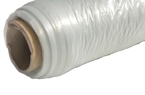 Equip247uk Clear Builders Polythene Plastic Sheeting Roll TPS 25m x 4m (1)