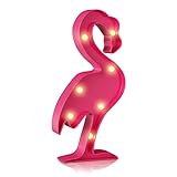 Ganrami Pink Flamingo Decor, Party Decorations, Battery Powered Flamingo Night Light for Kids, Tropical Kids Room Decor, Hawaiian Party Pecorations, Luau Party Decorations