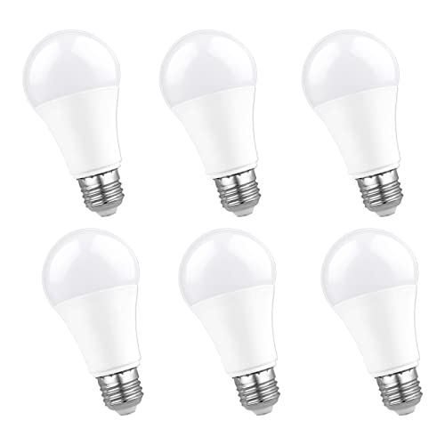 Lampadina LED E27 12W, Equivalenti a 100W, Bianco Neutro 4000K, 1200LM, AC 175V-265V, Non Dimmerabile, Lampada a Risparmio Energetico A60, Lampadine Globo LED Attacco Edison E27, 6 Pezzi