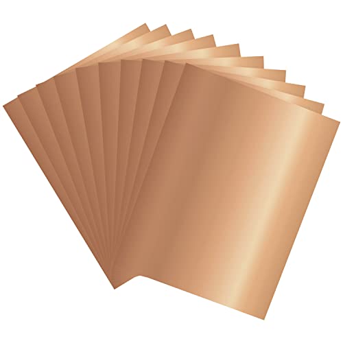 Belle Vous Cartulina A4 Oro Rosa Aluminio (Pack de 24) 29,7 x 21 cm - Carton Espejo de 350 gsm - Cartulina Metalizada para Invitaciones de Boda, Manualidades, álbum de Recorte, Suministros de Oficina